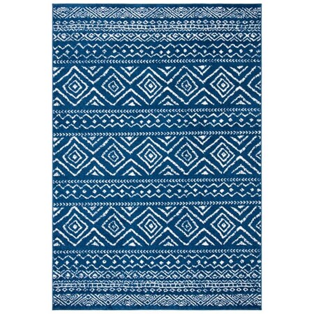 Safavieh 6 x 9 ft. Tulum 267N Power Loomed Rectangle Area Rug Navy & Ivory TUL267N-6